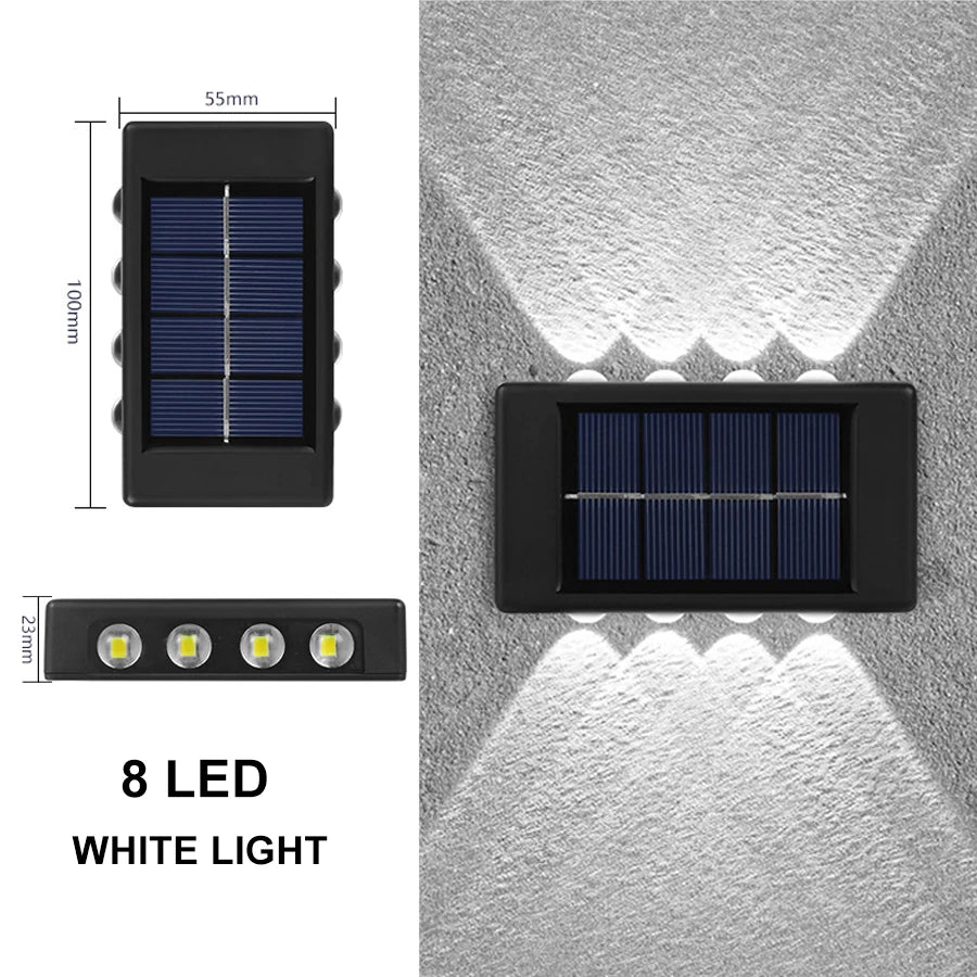 Solar Up And Down Double-headed High Brightness Wall Lights Garden Lights Door Sign Wall Lights Outdoor Waterproof Wall Washer